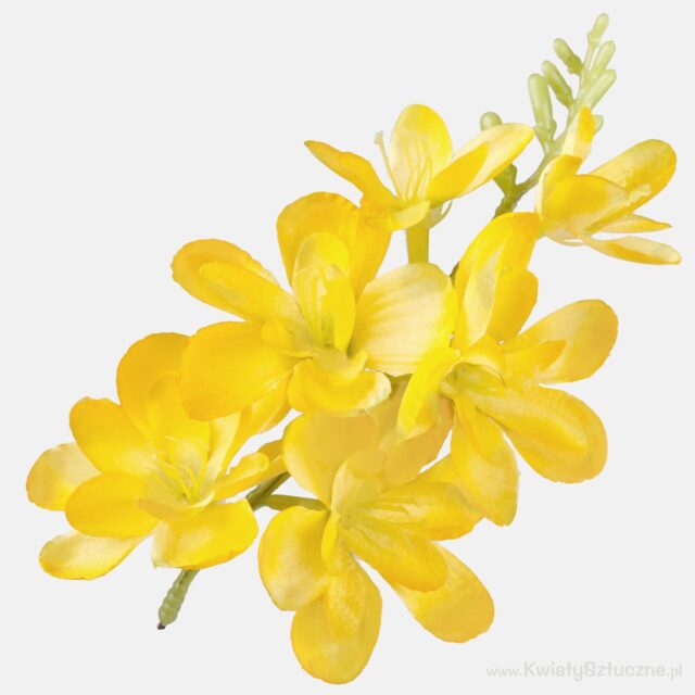 Keltainen satiinifreesia tekokukka