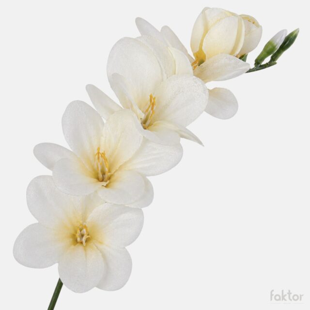 Kermanvärinen freesia-tekokukan pää