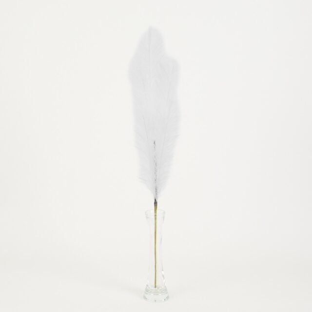 Valkoinen koristeheinäoksa 80 cm