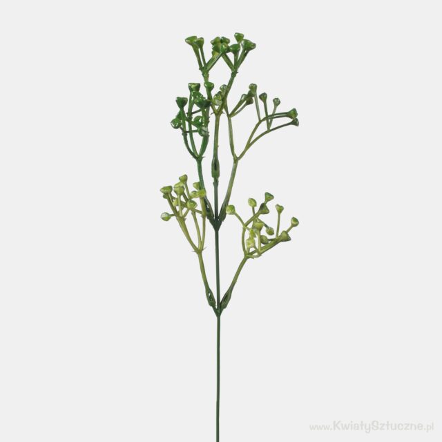 Vihreä tekokukkaoksa marjoilla, 49 cm