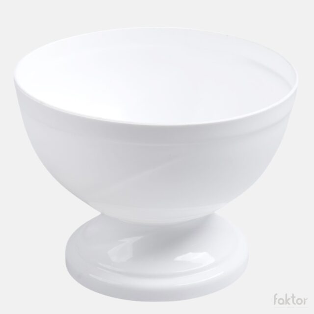 Valkoinen muovinen kukkaruukku 21 cm