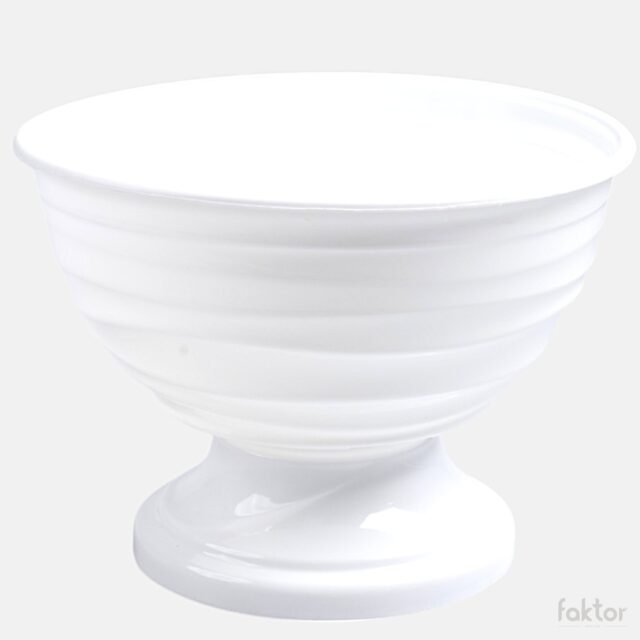 Valkoinen Sonia-kukkaruukku, halkaisija 21 cm