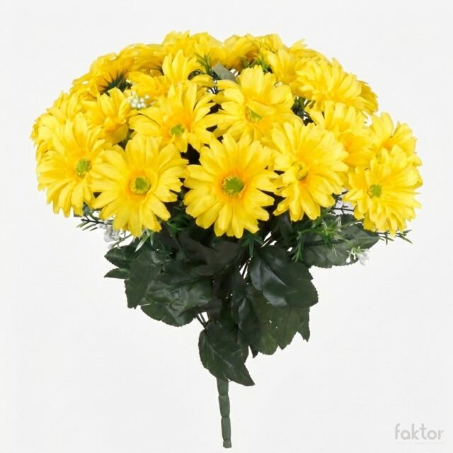 Keltainen tekogerbera, 40 cm