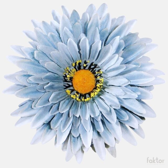 Syksynsininen gerbera-tekokukan pää, halkaisija 15 cm