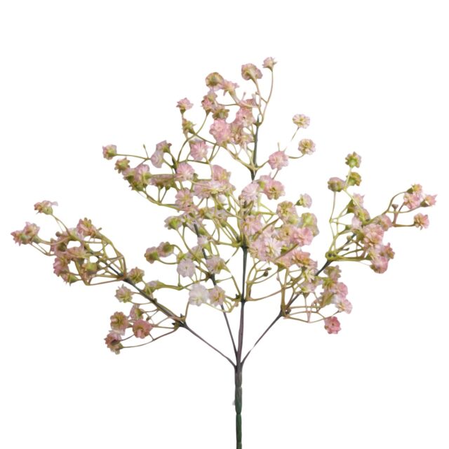 Vaaleanpunainen harsokukka-tekokukkakimppu 33 cm