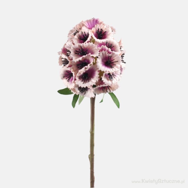 Violetti lumipalloheisi-tekokukka kukkavarrella