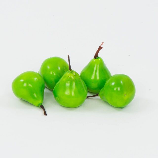 Vihreä mini koristepäärynä, 5 × 3 cm