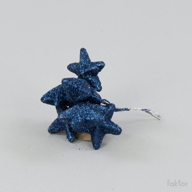 Tummansiniset tähdet rautalangassa, 4 cm