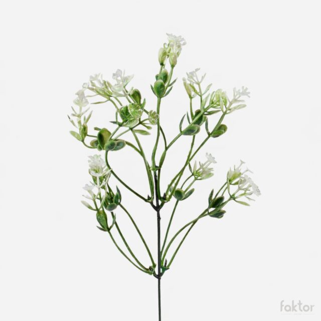 Valkoinen harsokukka-tekokukka 34 cm