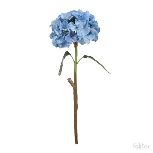 Sininen kumipintainen hortensian tekokukka 60 cm