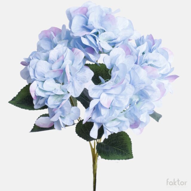 Vaaleansininen hortensia-tekokukka 52 cm