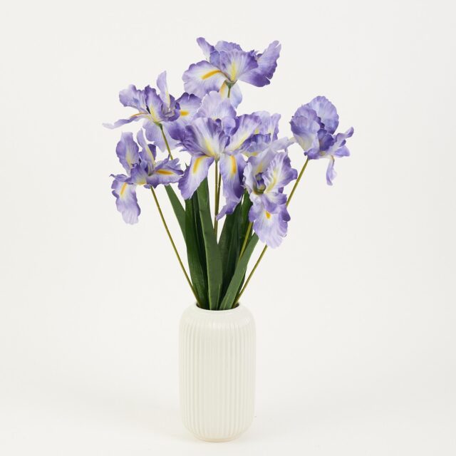 Violetti iiris-tekokukkakimppu