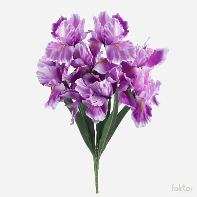 Laventelinvärinen iiris-tekokukka, 7 kukkaa