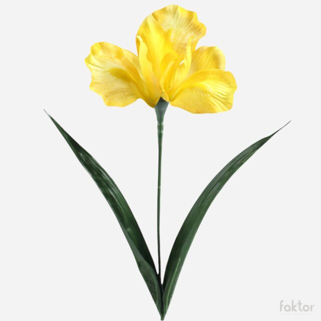 Keltainen iiris-tekokukka 60 cm