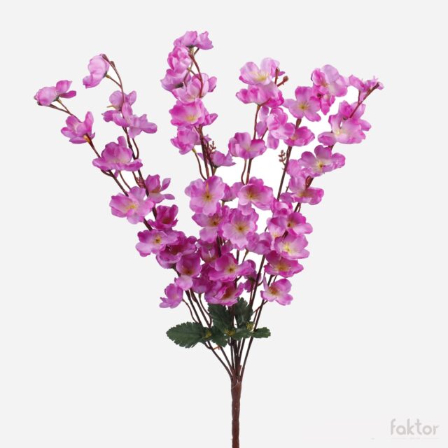 Violetti omenapuun tekokukkakimppu, 7 vartta