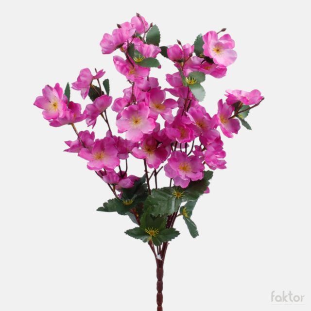Violetti omenapuun tekokukkakimppu, 7 vartta