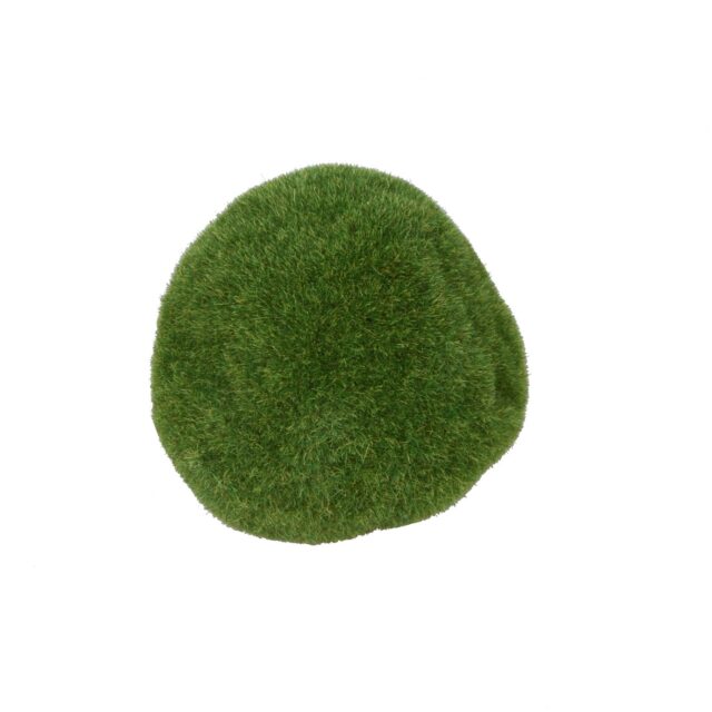 Vihreä flokattu koristekivi 14 cm