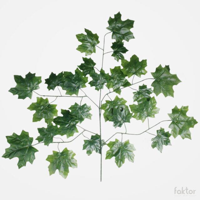 Vihreä vaahteran tekokukkaoksa, 73 cm