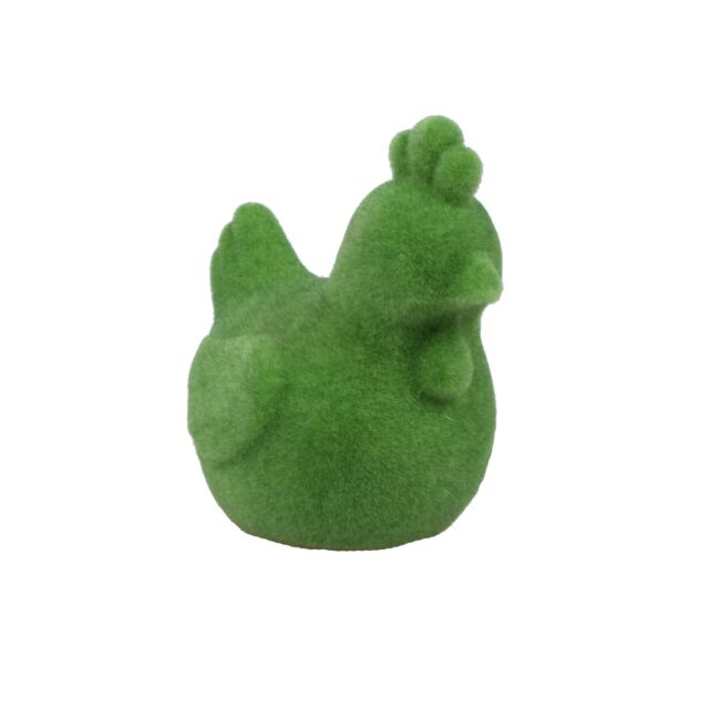 Vihreä flokattu koristekana 10 cm