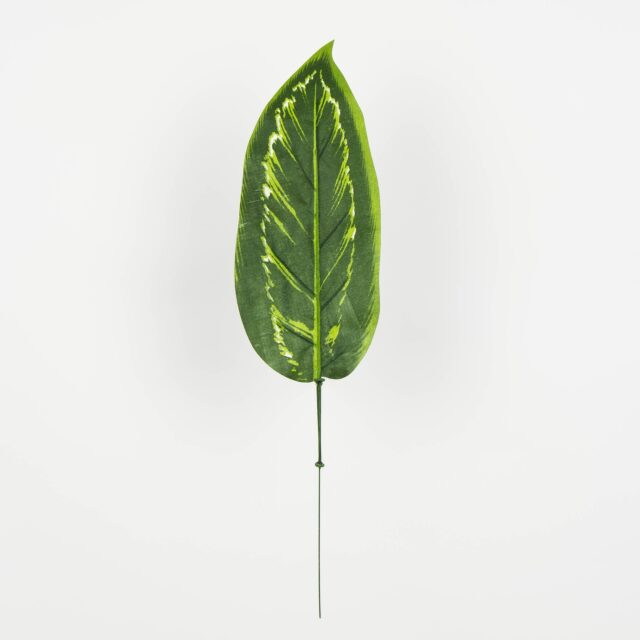 Vihreä tekokukan lehti, korkeus 48 cm