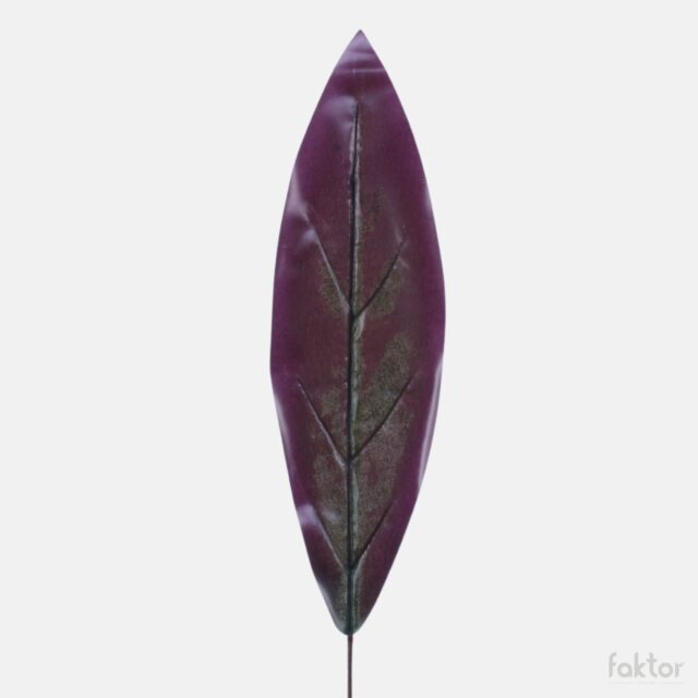 Punainen dracaena-tekolehti varrella
