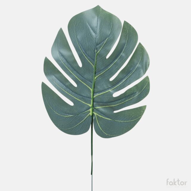 Vihreä kumipintainen monstera-tekolehti