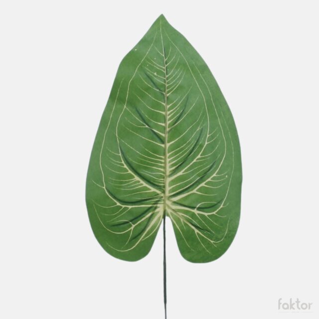 Vihreä pothos-tekolehvä varrella