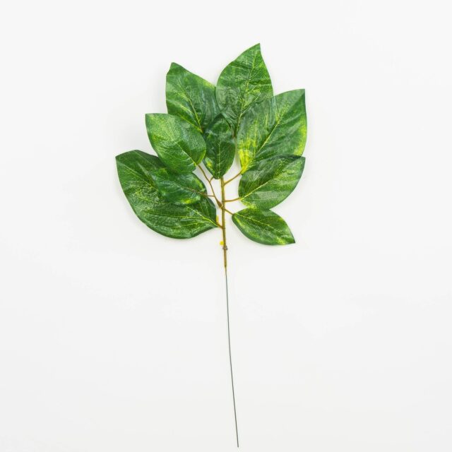 Vihreä 9-lehtinen tekolehtioksa, 50 cm