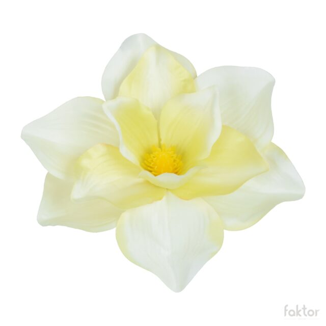 Kerman- ja keltainen magnolia-tekokukan pää
