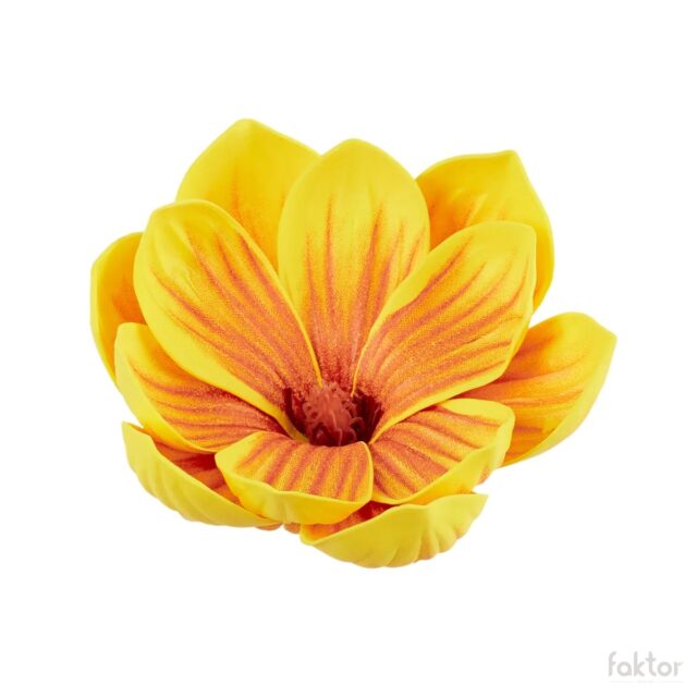 Keltainen magnolian tekokukan kukkapää