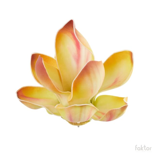 Keltainen magnolian tekokukan kukkapää