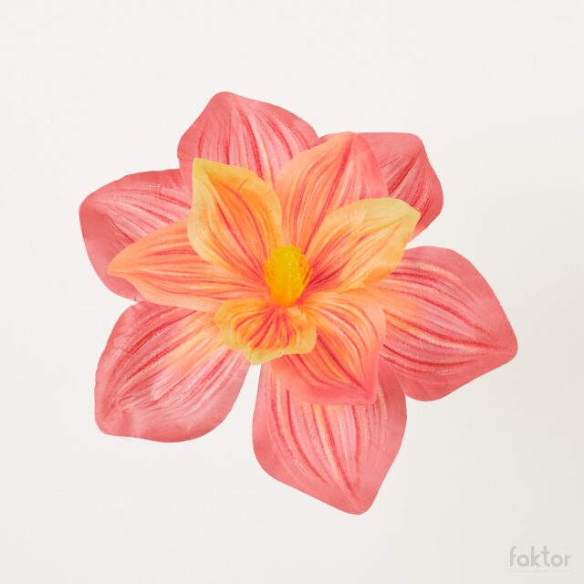 Lohenpunainen magnolia-tekokukan kukkapää 20 cm