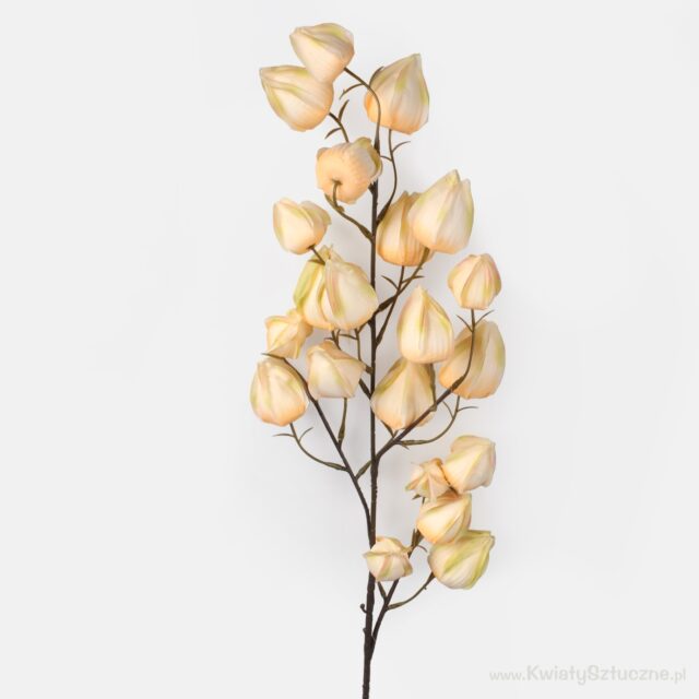 Persikanvärinen lyhtykoiso-tekokukkaoksa, 98 cm