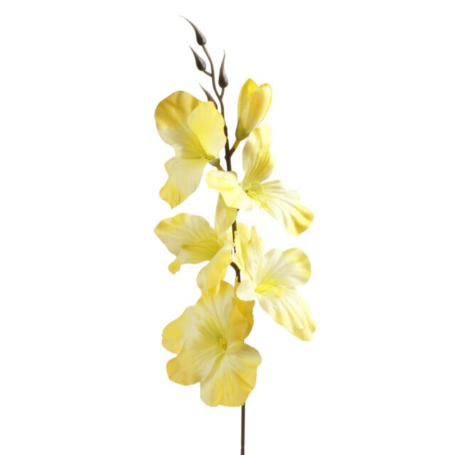 Keltainen tekokukkagladiolioksa 55 cm
