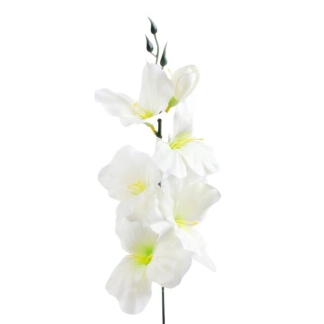 Valkovihreä gladioluksen tekokukkaoksa 55 cm