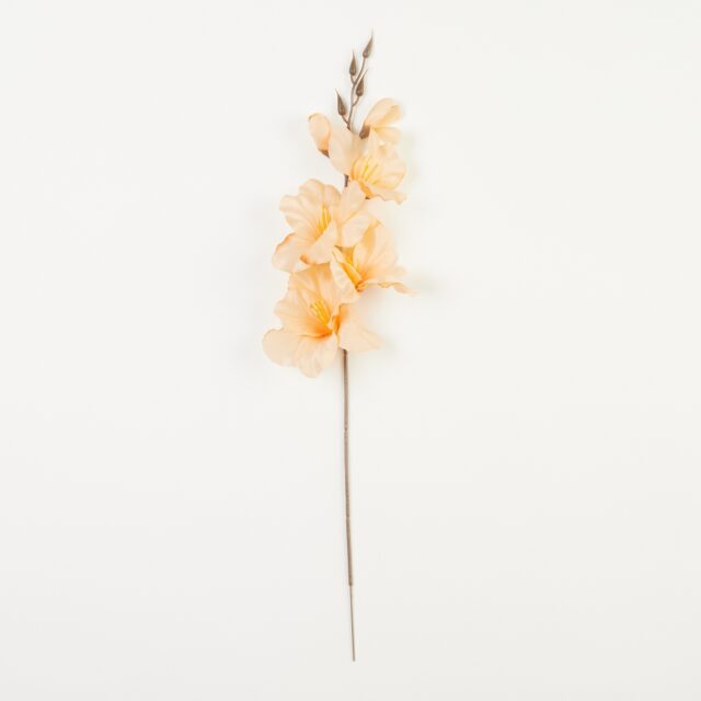 Beige satiininen tekokukka gladiolusvarsi