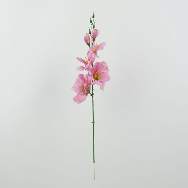Vaaleanpunaisen ja vihreän sävyinen tekogladioli