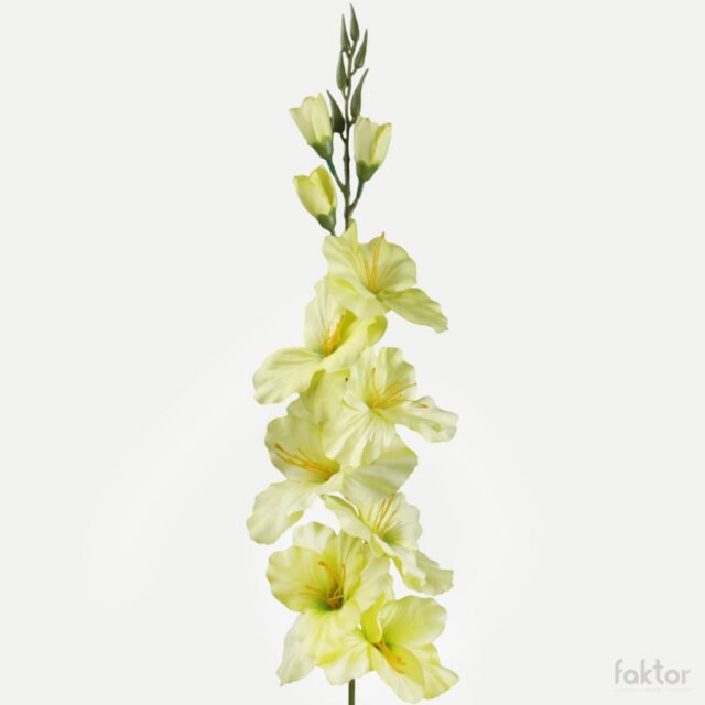 Vaaleanvihreä satiininen gladioluksen tekokukkaoksa