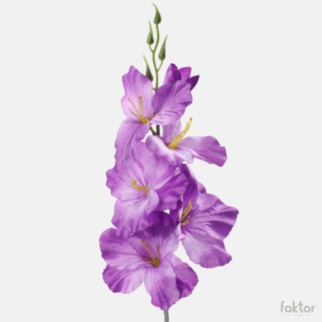 Violetti satiininen gladioluksen tekokukkaoksa