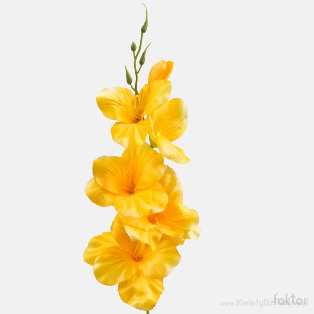 Keltainen satiininen gladiolus-tekokukka