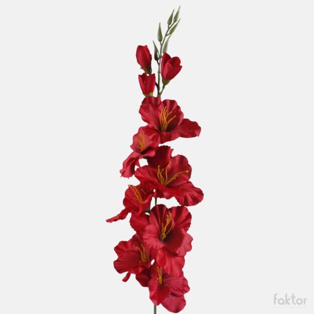 Punainen satiinigladiolus-tekokukka 80 cm
