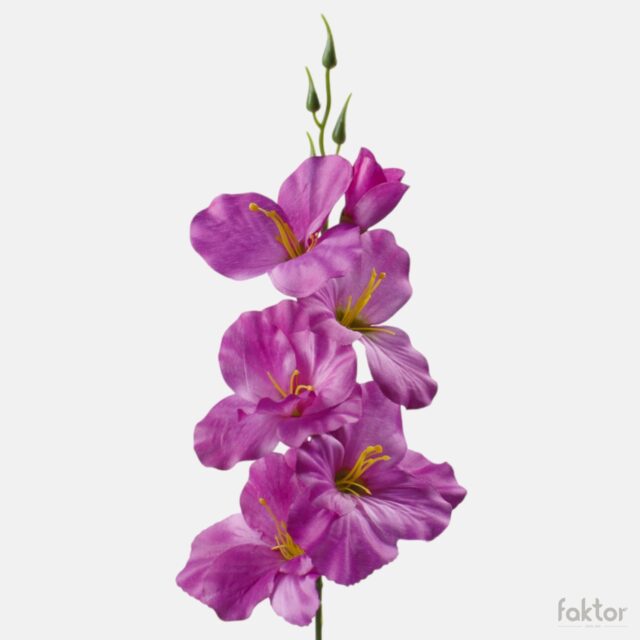 Liila satiininen gladiolus-tekokukkaoksa