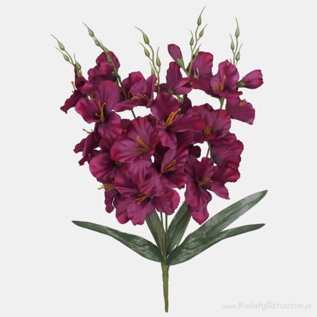 Burgundinpunainen gladiolus-tekokukkakimppu