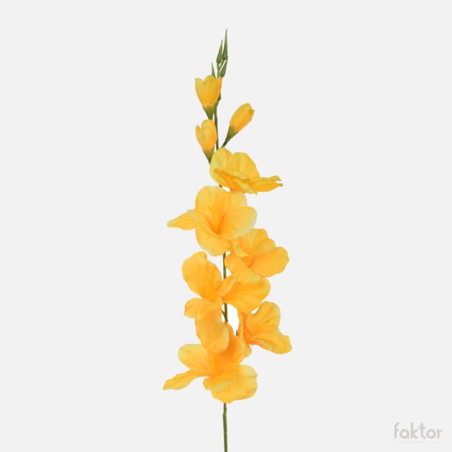 Keltainen gladiolus-tekokukka 77 cm