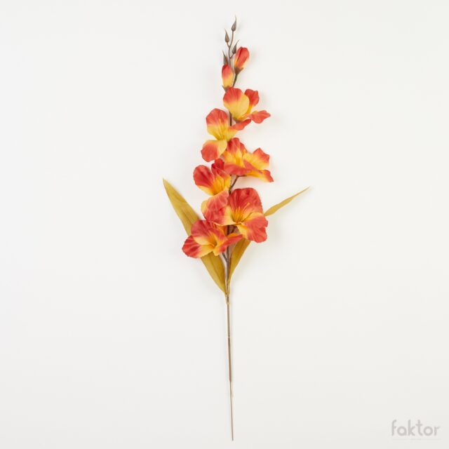 Keltapunainen gladiolus-tekokukka 64 cm