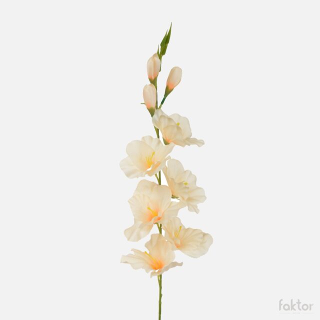 Vaalean persikanvärinen gladiolus-tekokukka, 77 cm