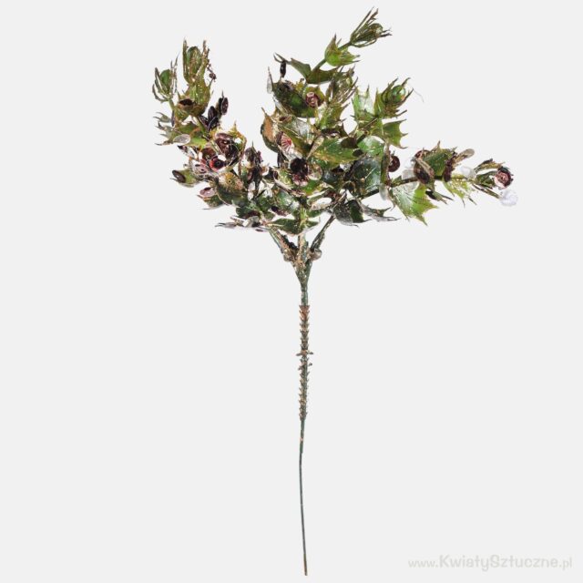 Vihreä-kultainen glitterillä ja paljeteilla koristeltu myrttioksa