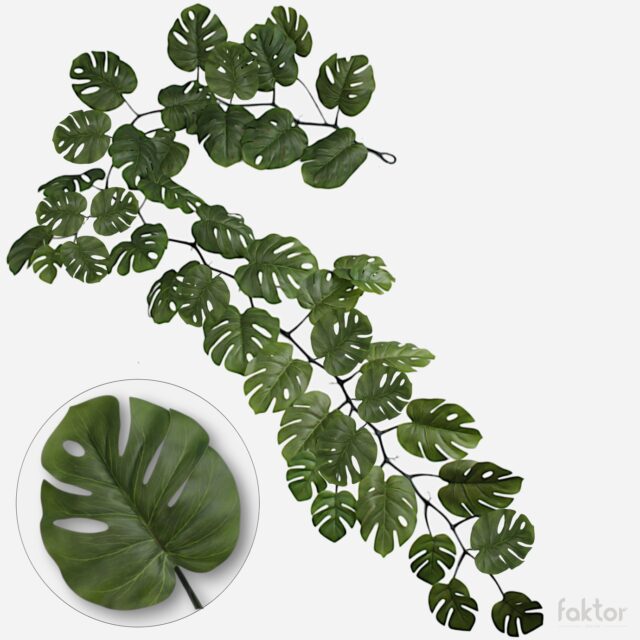 Vihreä monstera-tekokasviköynnös 1,8 m