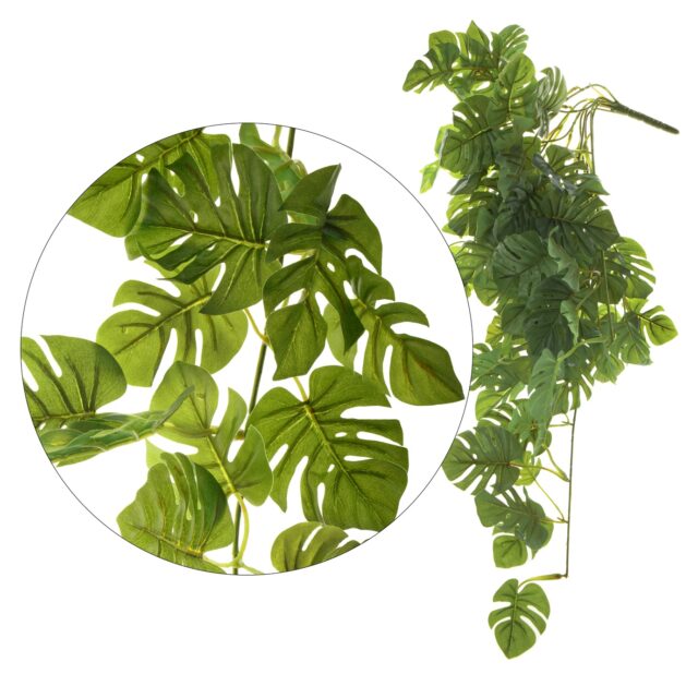 Vihreä monstera-tekokasviköynnös, 74 cm