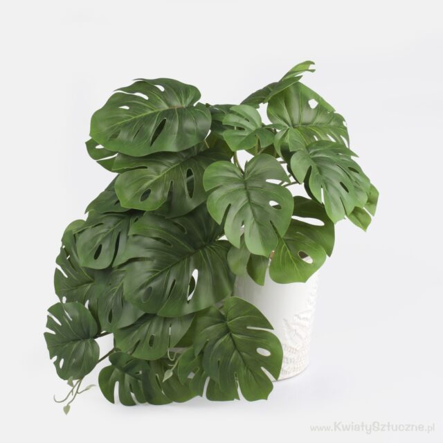 Vihreä monstera-tekokasvi ilman kukkaruukkua